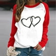 thumbnail image 2 of Haivin Valentine's Day Women's Funny Love Heart Graphic Shirt - Casual Long Sleeve Pullover Top, 2 of 5