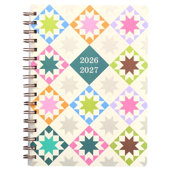 Pen+Gear 13-Month Monthly Planner, July 2026-July 2027, Cream Quilt, 6.75" x 9"