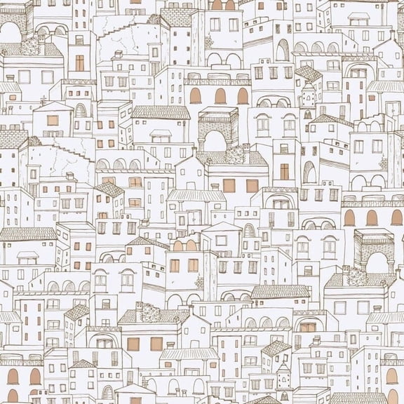 Tempaper Amalfi Metallic Daylight Peel and Stick Wallpaper, 20.5" x 16.5'