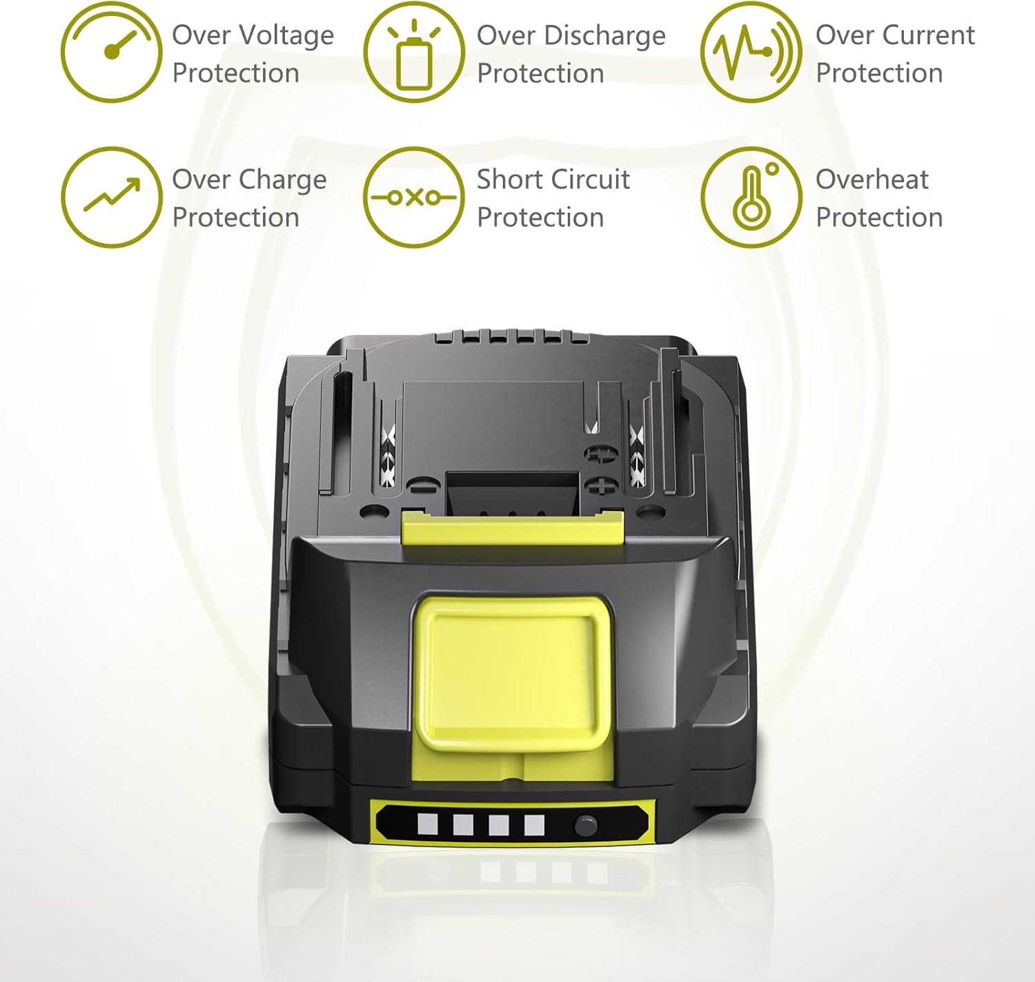 SEYVUM 20V MAX 2.0 Ah Lithium-Ion Battery-Pack, Rechargeable Replacement Battery, for All 20V Cordless Power Tools
