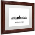 thumbnail image 2 of Trademark Fine Art 'Washington DC Skyline WB-BW' Canvas Art by Marlene Watson, White Matte, Wood Frame, 2 of 4