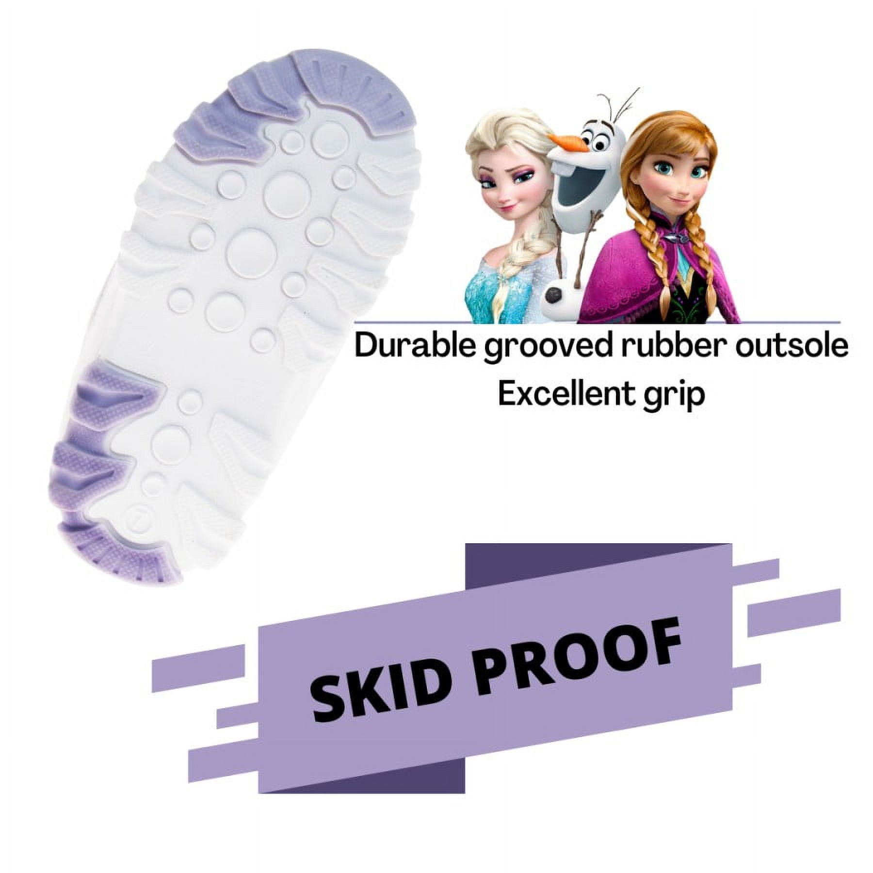 Disney Girls’ Frozen Boots – Elsa and Anna Fur Trim Snow Boots (Toddler/Little Kid) color: Purple size: 11