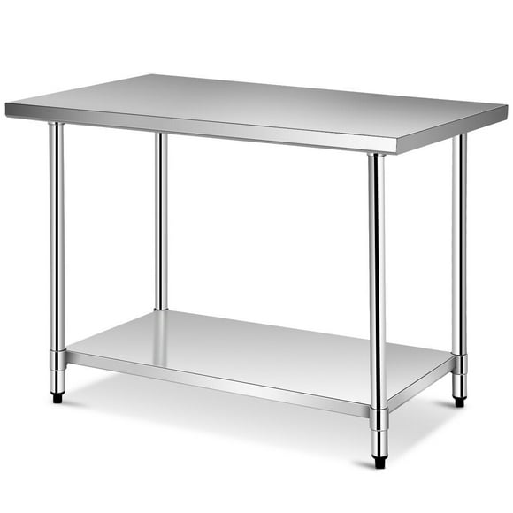 Gymax 30'' x 48'' Stainless Steel Food Prep & Work Table Commercial Kitchen Table Silver