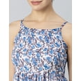 thumbnail image 5 of MoomayaWomens PrintedStrappy Flared Dress, Smocked Frilled Short Dress, 5 of 8