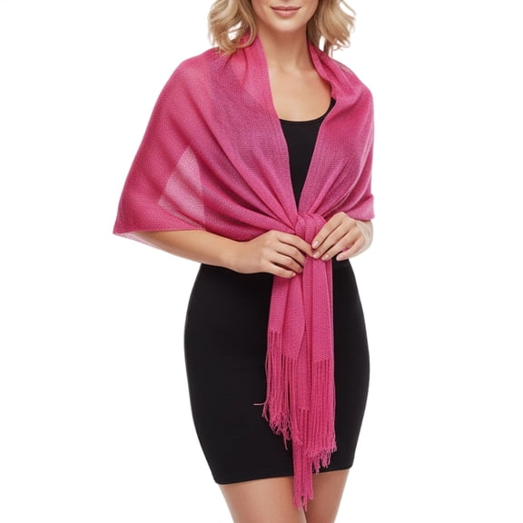 Yopmin Evening Shawl Sparkly Cocktail Dress Shawl Wrap with Tassel for Women Wedding Cruise Party Evening Gowns