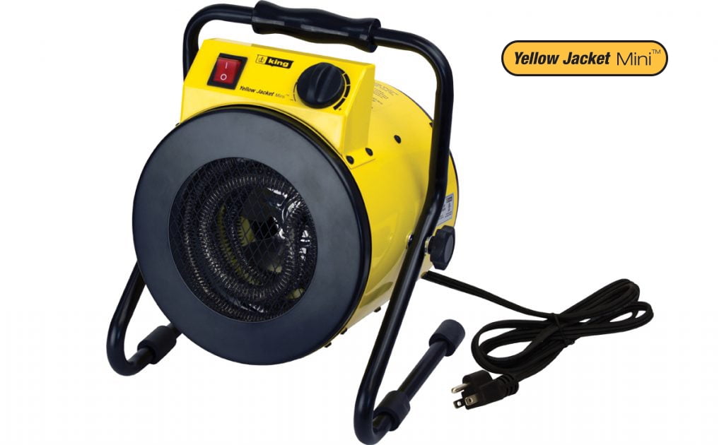 King Electric Portable Shop Heater, 1500W / 120V, Yellow, PSH1215T