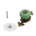 thumbnail image 2 of Joernso Ceramic Door Knob Solid Construction Multi-Layer Electroplating Punch-Free Vintage Multi-Color Ceramic Knob with Screw for Cabinets Cupboards Drawers, 2 of 8