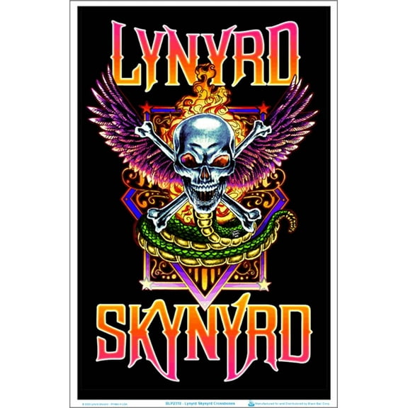 Lynyrd Skynyrd - Crossbones Blacklight Poster, Officially Licensed - 23 x 35 in.