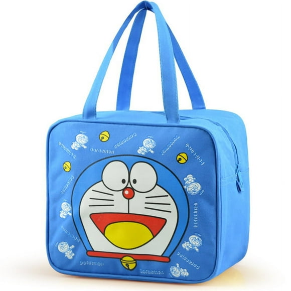 Doraemon Sac à Lunch Isotherme pour Enfants : Design de Dessin Animé Adorable, Matériau Épaissi Imperméable, Sac Portable pour École/jardin d'Enfants, Garde les Repas au Chaud, Accessoire de Rangement Multi-Usage