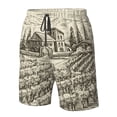 thumbnail image 5 of Naloa Vineyard Landscape Men's Beach Shorts, Surfing shorts, Swim trunks, Quick Dry Swim Trunks for Surfing Beach Fun - Large, 5 of 9