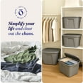 thumbnail image 6 of Homz 18 Gallon Stackable Plastic Storage Container with Snap-On Lid, (8 Pack), 6 of 10