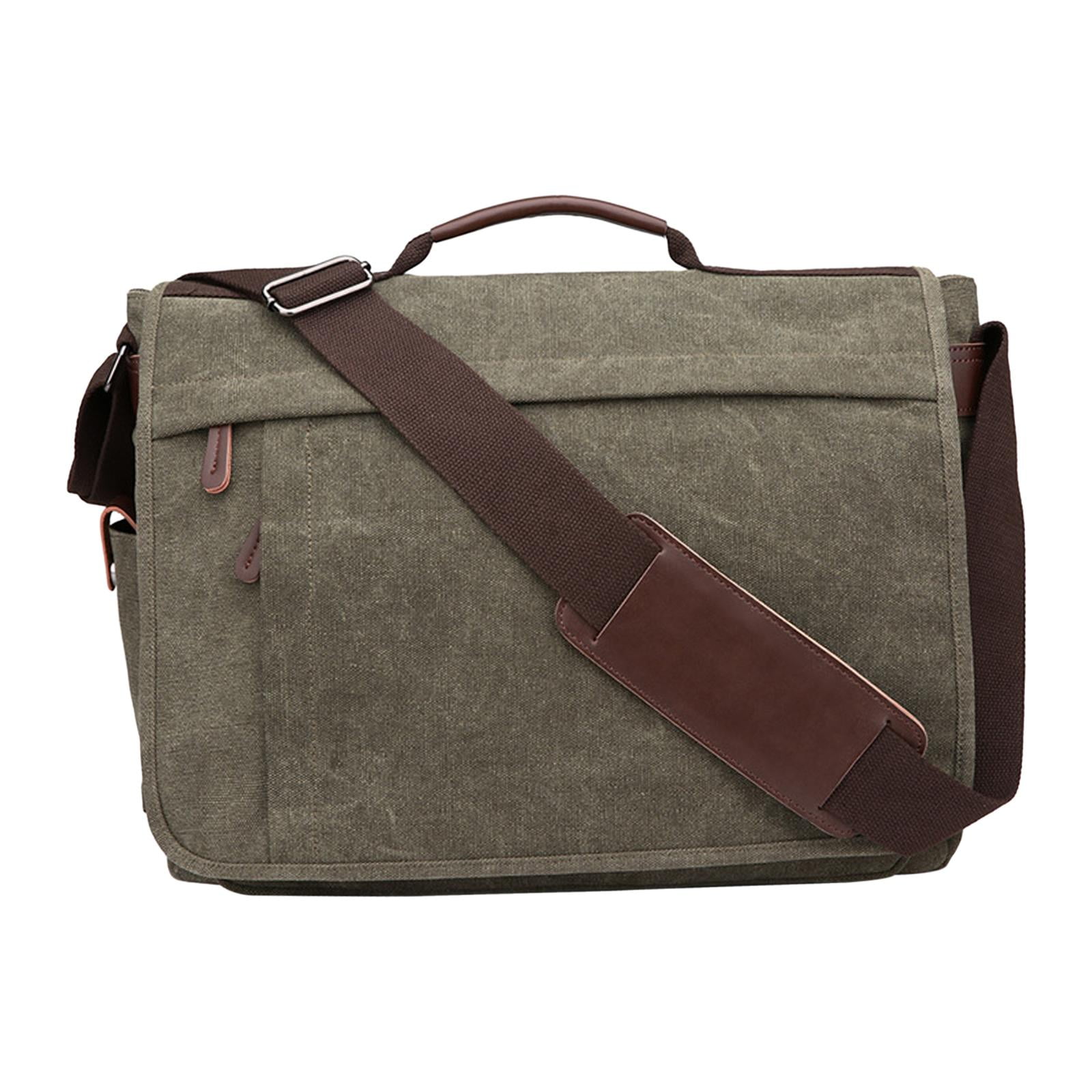 Wxqbjtam Business Briefcase Men Briefcase Satchel Wear Resistant Travelling Pouch Stylish Deep Green