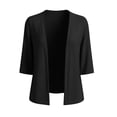thumbnail image 5 of Stamzod Summer Light Weight Cardigan Women Dressy Casual 3/4 Sleeve Open Front Cardigans Fashion Clothing Black L, 5 of 7
