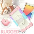 thumbnail image 7 of iPad mini 5 Case / iPad mini 4 Kids Case with Built-in Screen Protector, 3-Layer Full Protection Heavy Rugged Shockproof Case 360 Rotating Stand Cover with Adjustable Shoulder Strap,Camouflage Pink, 7 of 7
