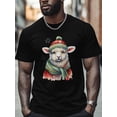 thumbnail image 1 of Camiseta de manga corta con estampado gráfico de invierno para hombre, 1 of 8
