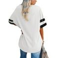 thumbnail image 3 of Sherrylily Women Oversized T Shirts Loose Half Sleeve Tee Color Block Casual Tops S-2XL, 3 of 3