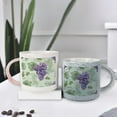 thumbnail image 4 of Coolnut 2 PCS 400ML Ceramic Coffee Mugs for Men Women, Purple Vintage Grape Great Cup for Cocoa, Tea, Office, Home, Engagement Gifts, 4 of 7