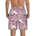 thumbnail image 3 of Naloa Rose Flowers Men's Beach Shorts, Surfing shorts, Swim trunks, Quick Dry Swim Trunks for Surfing Beach Fun - Medium, 3 of 9