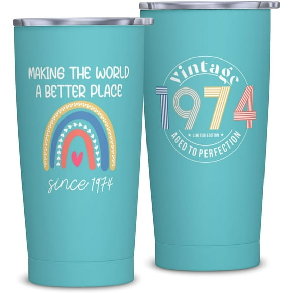 Happy 50th Birthday Gifts for Women, 1974 Birthday Gifts for Women, 50 Years Old Birthday Gifts for Women, Gift Ideas for 50th Birthday, 50th Birthday Gifts for Her 20oz Tumbler