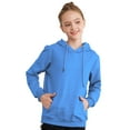 thumbnail image 3 of Yeahdor Kids Boys Hoodie Sweatshirt Long Sleeve Drawstring Hooded Pullover Tops Athletic Shirt Light Blue 3-4, 3 of 7