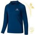 thumbnail image 3 of BASSDASH Youth UPF50+ Performance T Shirt with Hood Long Sleeve Fishing Hiking Sun Shirt FS03Y, 3 of 9