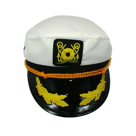 Adult Yacht Boat Captain Ship Admiral Hat Fisherman Cap, Adjustable