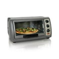 thumbnail image 6 of Hamilton Beach Easy Reach 1500 W 6-Slice Black Toaster Oven, 6 of 10