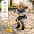 thumbnail image 4 of Gymax Kids Ride on Sand Digger w/ 360° Rotatable Seat Flexible Shovel for Dirt Snow, 4 of 10