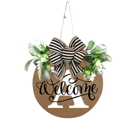 

Rinsvye 2024 Last Name Year Swing Ornament Round Front Door Wreath Swinging Car Animals 26 Last Names Alphabet Winter Lane Glitter Twigs Door Plate Front Door Decoration Garland Front Door Swinging