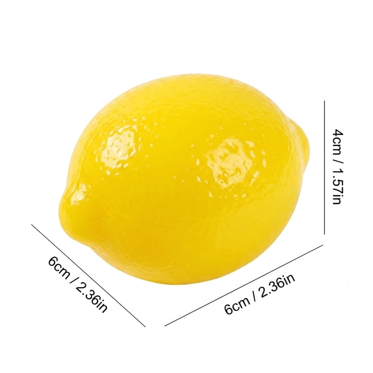 Lemon Squishy Stress Reliever, Realistic Fruit Shape Slow Rising