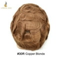 thumbnail image 2 of Lyrical Hair Toupee for Men Full Lace Hairpieces Human Hair Replacement System 8"X10" Transparent Lace Mens Toupee Human Hair Units for Man Bleached Knots Male Hair Prosthesis #30R, 2 of 7