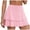 Light Pink, variant on Bysome Womens Athletic Shorts Summer Double Layered Pleats Tennis Skirts For High Waisted Skirt With Shorts Pockets Workout Athletic Skort For Casual Sports Skirts Light Gray Xl