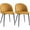 Yellow, variant on HOMCOM Dining Chairs Set of 2, Mid-Back Velvet-touch Upholstery Side Chair