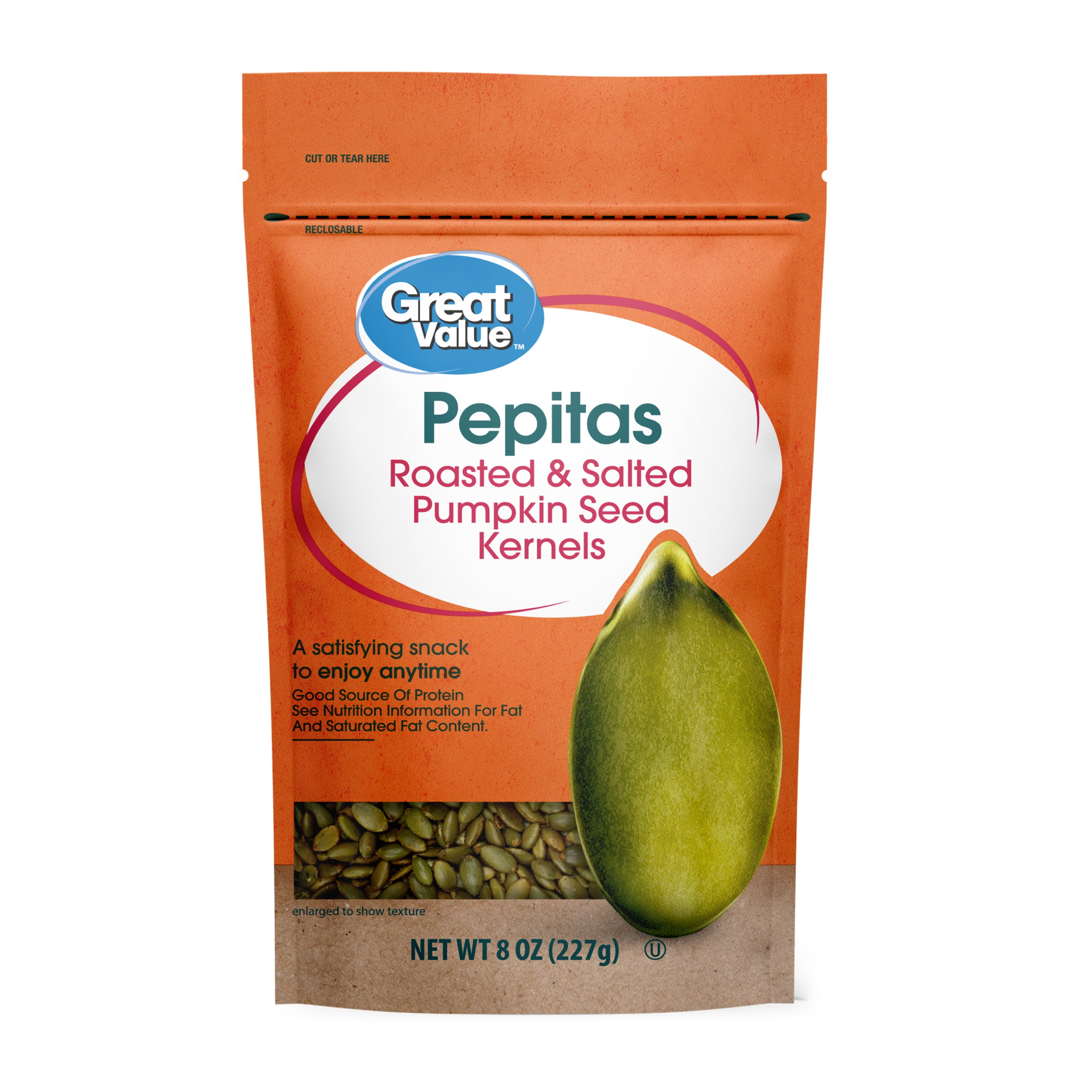 (4 pack) Great Value Pepitas, 8 oz