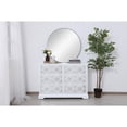 thumbnail image 3 of 48 in. mirrored six drawer cabinet in white, 3 of 11