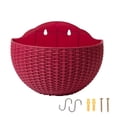 thumbnail image 2 of 2 Uds Maceta De Pared Maceta De Riego Automático Perchas Jardín Rosa Rojo Sunnimix Jardinera colgante, 2 of 8