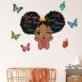 thumbnail image 3 of 1 pieza de pegatinas de pared inspiradoras para la habitación de los niños, decoración de pared de guardería, pegatinas de papel, decoración de pared para niña negra, 3 of 5