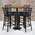 thumbnail image 2 of Bowery Hill 5 Piece Round Laminate Table Set in Natural and Black, 2 of 2