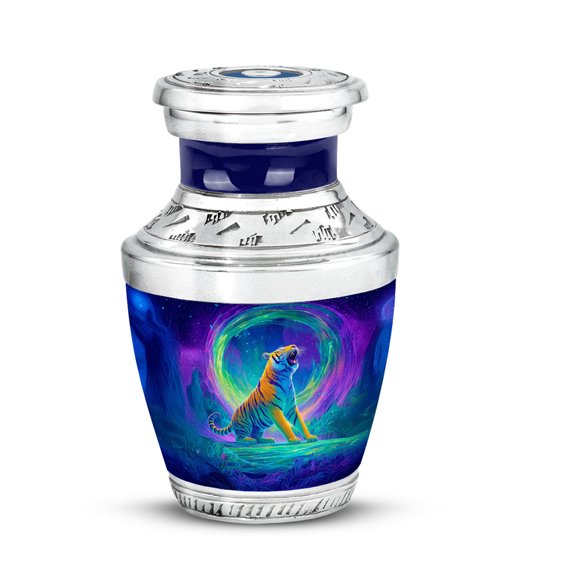SABURIAL Tiger Urn - Decorative Urns For Burial Mom & Dad Ash - Memorial Urns For Male & Female Ashes - Cremation Urn For Human Ash - Keepsake 3 Inch Pack Of 1