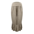 thumbnail image 3 of Women's Casual High Waisted Waist Cinching Loose Fitting Wide Leg Pants Casual Pants Women Tall Soft Pants Women Casual Tan Dress Pants for Women Pants Ladies Womens Casual Dress Pants Leg Petite, 3 of 3