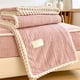 thumbnail image 4 of Manta De Franela Manta de franela rosa extra gruesa de doble capa, ideal para la cama, el sofá, la oficina o la siesta (1 pieza). Rkxzt, 4 of 9