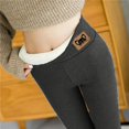 thumbnail image 4 of Gibobby Leggings Vinipiel Mujer Leggings invierno para mujer, informales, Color sólido, elásticos, cintura alta, térmicos, Capris, pantalones entrenamiento, pantalones estampados térmicos（Gris， XXL), 4 of 5