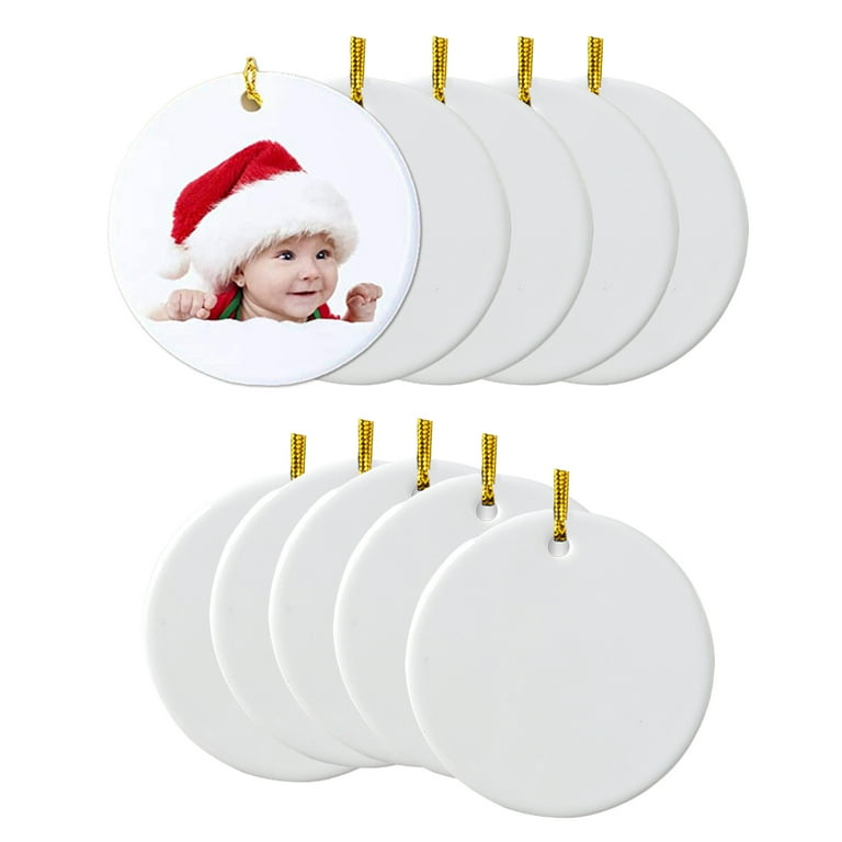  26 Pieces Ceramic Sublimation Ornaments Blanks, 2.87 Inches  Ceramic Ornaments for Sublimation Christmas Ornaments Blanks Discs Ceramic  Ornaments to Paint : Arts, Crafts & Sewing