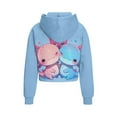 thumbnail image 2 of Uourmeti Cute Axolotl Couple Print Girls Athletic Zip Up Sweatshirt with Pocket Long Sleeve Soft Loose Top Fall Winter Spring Daily Use Size 7-8, 2 of 7