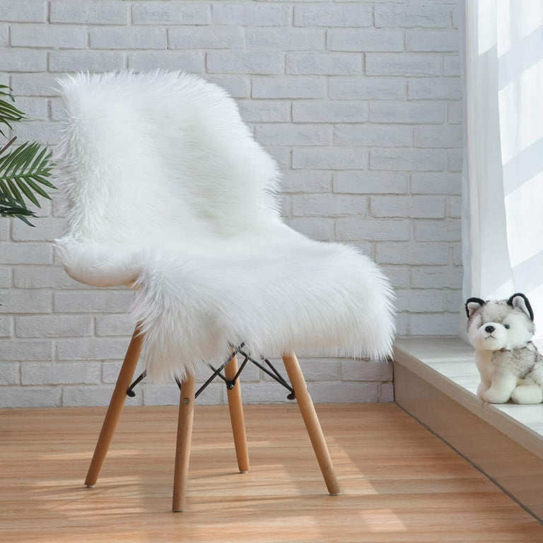 purcolt White Rug Fluffy Rug, Small Rugs for Bedroom, Washable Faux  Sheepskin Rug for Sofa Couch Seat Cushion, Thick Shaggy ry Rugs Floor  Carpets for