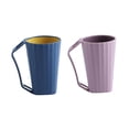 thumbnail image 4 of CRAFTHROU 2Pack Round with Handle Tooth-Brushing Cup in Plastic for Adults Daily Use, 4 of 7