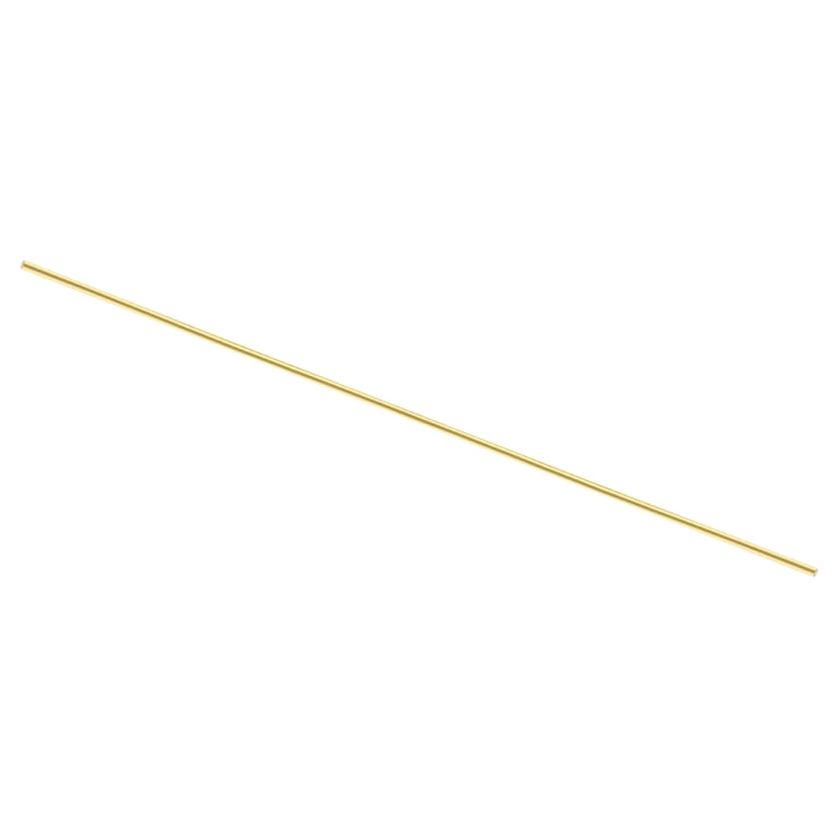 Uxcell 1Pcs Brass Rods 0.12 X 12.01" Brass Solid Round Stock Lathe Bar For Knife Handles Pin DIY Craft Model Plane