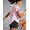 thumbnail image 5 of CRZ YOGA Cloudweight Workout Tops for Women Lightweight Athletic Short Sleeve Shirts Gym Running Side Slit T-Shirts, 5 of 5