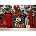 thumbnail image 2 of Bichon Frise Christmas Fabric Decorative Pillow 18 in x 18 in, 2 of 5