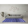 thumbnail image 3 of Ahgly Company Machine Washable Indoor Rectangle Abstract Blue Contemporary Area Rugs, 7' x 10', 3 of 4